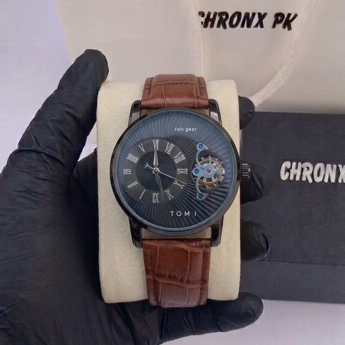 Tomi Watch with leather straps
