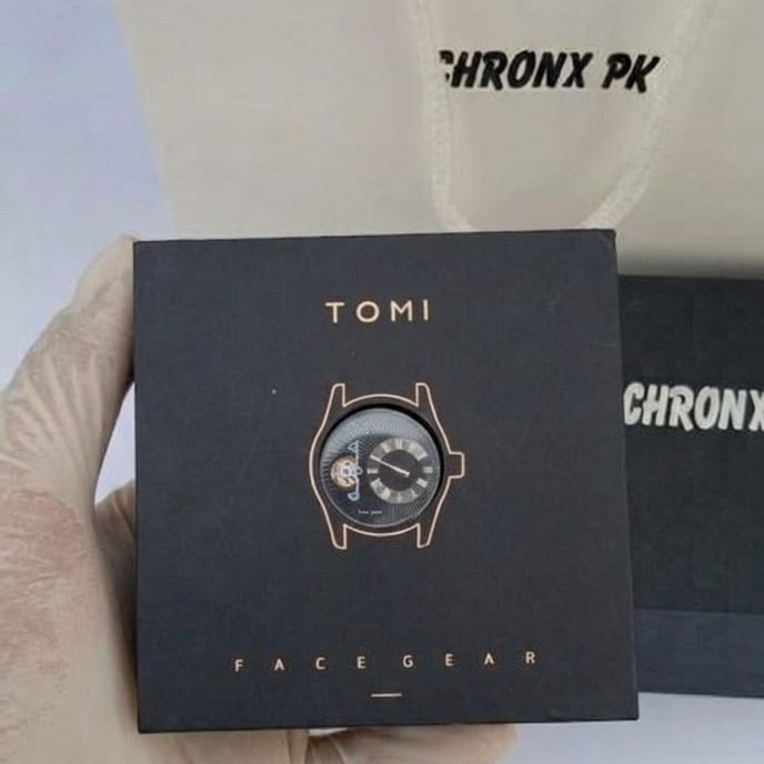 Tomi watch with 2 leather strap