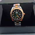 Rolex green dial with date and day