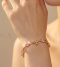 Tulip Cut Stones Floral Bracelet